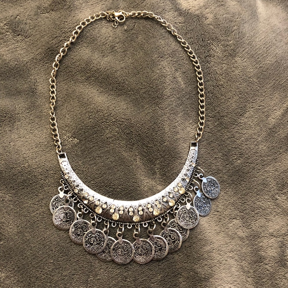 Zara Silver statement necklace